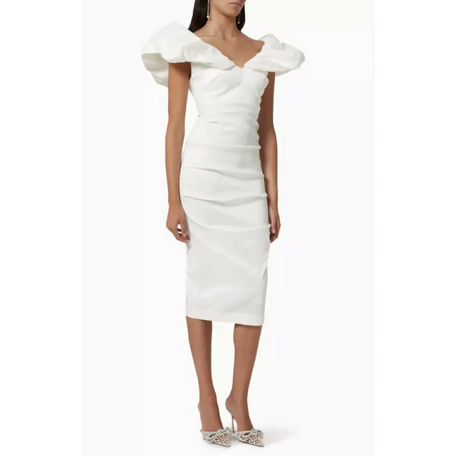 Rachel Gilbert Frey Dress White 0/AU6 - White / 6