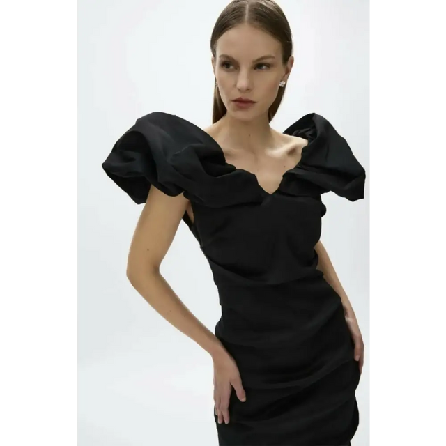 Rachel Gilbert Frey Gown Black 14 - 14 / Black - Dresses