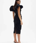 Rachel Gilbert Frey Midi Dress Black - Dresses