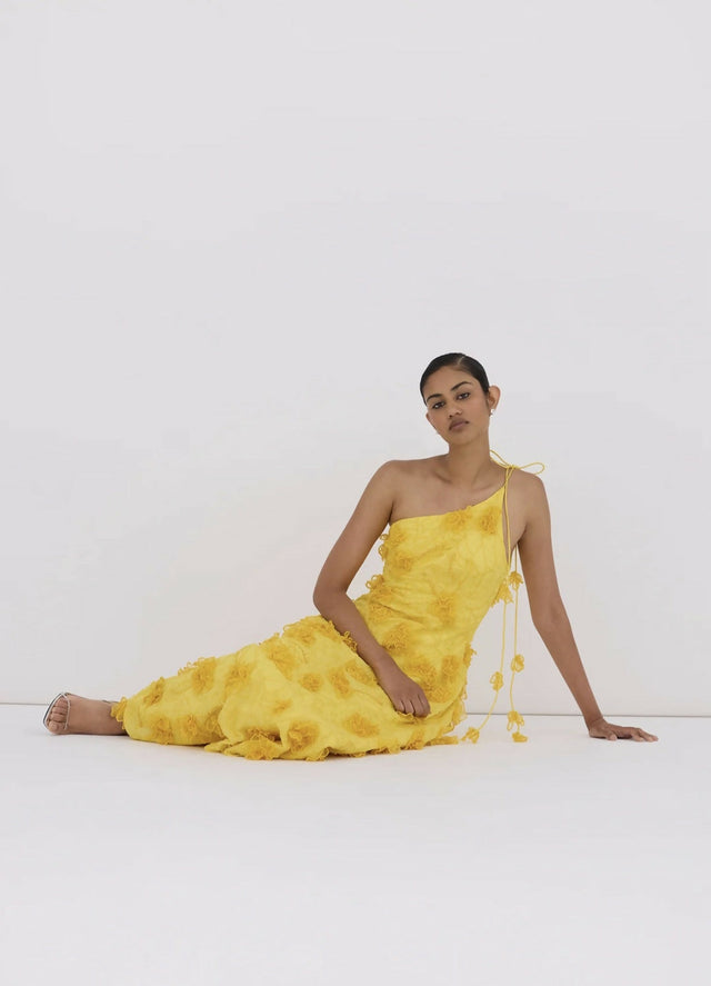 Rachel Gilbert Ianthe Dress Yellow - Yellow / 8 - Dresses