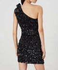 Rachel Gilbert Kara Mini Black Dress - 12 / Black - Dresses