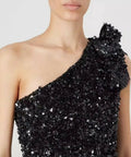 Rachel Gilbert Kara Mini Black Dress - 12 / Black - Dresses