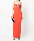 Rachel Gilbert Kyra Gown Flame Orange - 14 / Orange - Dresses