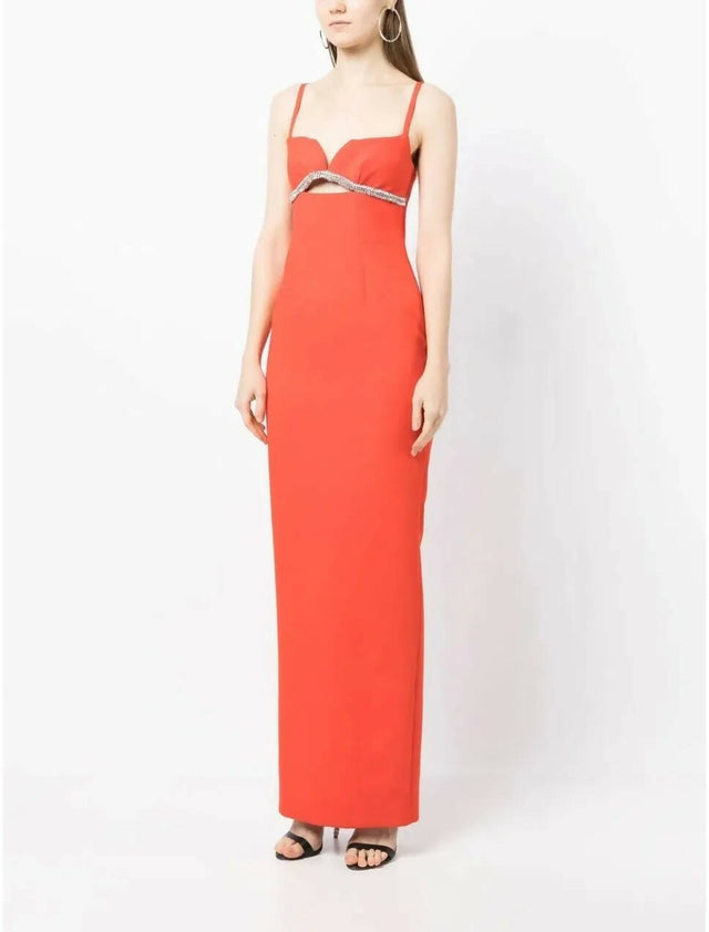 Rachel Gilbert Kyra Gown Flame Orange - 14 / Orange - Dresses