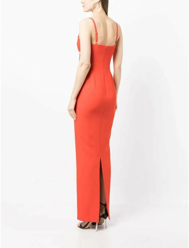 Rachel Gilbert Kyra Gown Flame Orange - 14 / Orange - Dresses