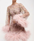 Rachel Gilbert - Rachel Gilbert Lennox Mini Dress Pink Nude Size 8