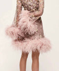Rachel Gilbert - Rachel Gilbert Lennox Mini Dress Pink Nude Size 8