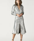 Rachel Gilbert Leopold Dress - 10 / Silver / Sequins - Dresses