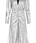 Rachel Gilbert Leopold Dress - 10 / Silver / Sequins - Dresses