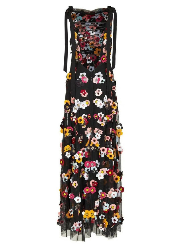 Rachel Gilbert Lolo Applique Floral Gown - Dresses