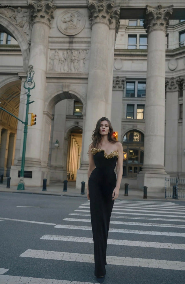Rachel Gilbert Lucca Gown - 12 / Black - Dresses