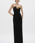Rachel Gilbert Lucca Gown in Black Gold - Dresses