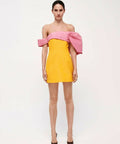 Rachel Gilbert Manuela Mini Dress Saffron/Pink Size 4 / AU 14 - 14 / Multi - Dresses