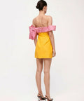 Rachel Gilbert Manuela Mini Dress Saffron/Pink Size 4 / AU 14 - 14 / Multi - Dresses