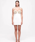 Rachel Gilbert Margot Mini Dress in Coconut - 8 / White - Dresses