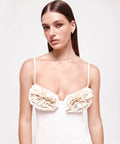 Rachel Gilbert Margot Mini Dress in Coconut - 8 / White - Dresses