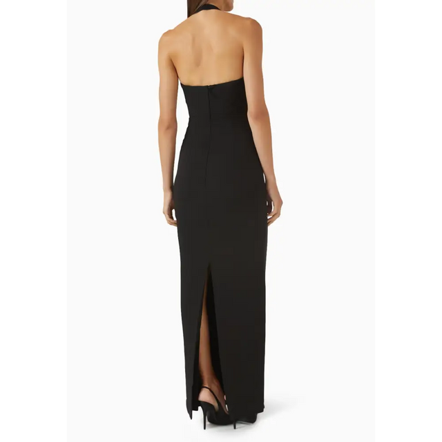 Rachel Gilbert Maria Haltereck Gown Dress Crepe Black Size 1 / AU 8 - 8 / Black - Dresses