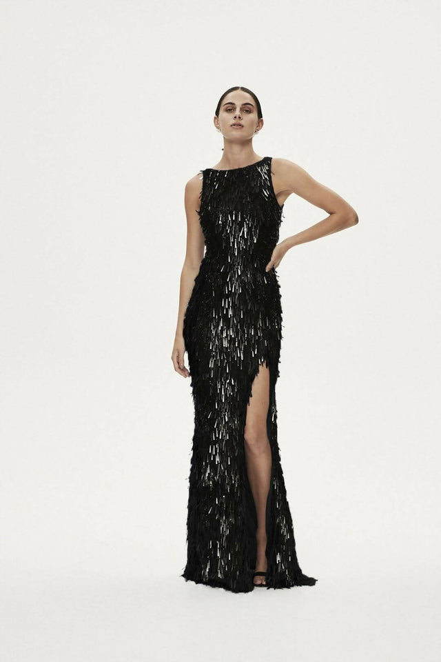 Rachel Gilbert Opus Gown - 14 / Black - Dresses