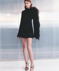 Rachel Gilbert Reina Mini Dress Black Size 3/AU12 - 12 / Black - Dresses