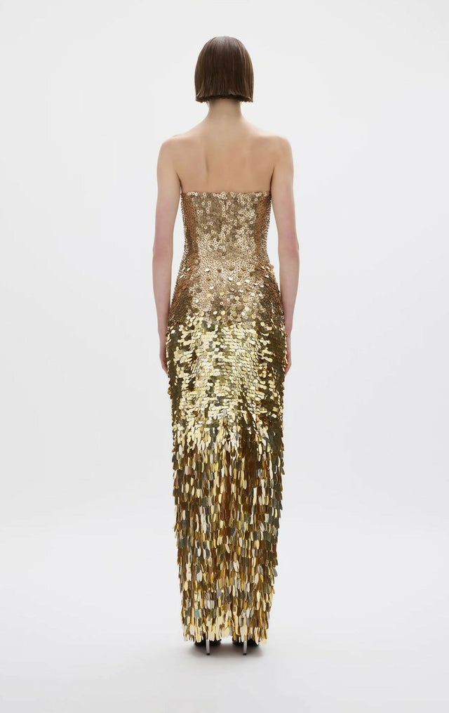 Rachel Gilbert Remy Gown in Gold - Dresses