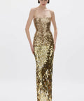 Rachel Gilbert Remy Gown in Gold - Dresses