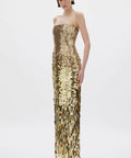 Rachel Gilbert Remy Gown in Gold - Dresses
