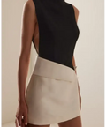Rachel Gilbert Rikki Foldover Stretch-crepe Mini Dress Multi Size 6 8 10 & 12 - Dresses