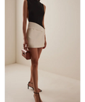 Rachel Gilbert Rikki Foldover Stretch-crepe Mini Dress Multi Size 6 8 10 & 12 - Dresses