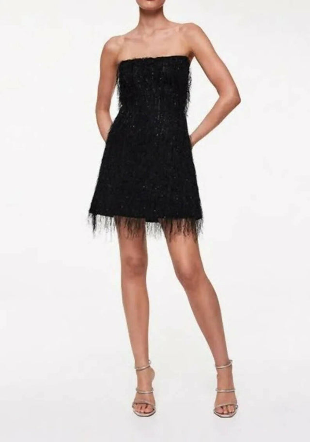 Rachel Gilbert Rollo Mini Dress - 14 / Black - Dresses
