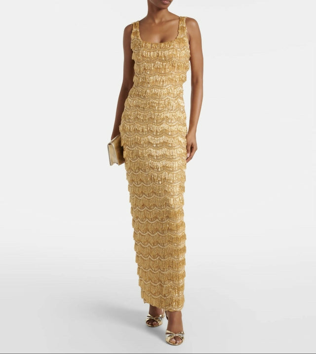 slim fit dress slacks Rachel Gilbert Emiliano Gown in Lemondrop – Coco & Lola main image 1