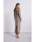 Rachel Gilbert Sequin Malery Gown Gold - Dresses
