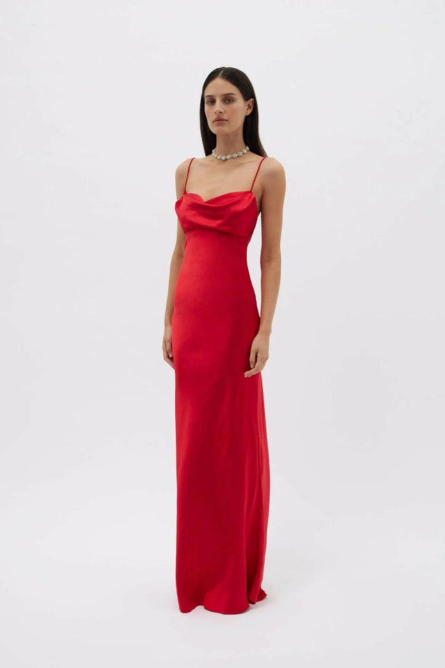 Rachel Gilbert Skyla Gown in Cherry Size 8