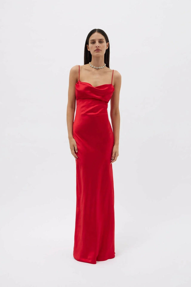 Rachel Gilbert Skyla Gown in Cherry Size 8 - 8 / Red - Dresses