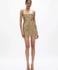 Rachel Gilbert Solana Mini in Gold - Dresses