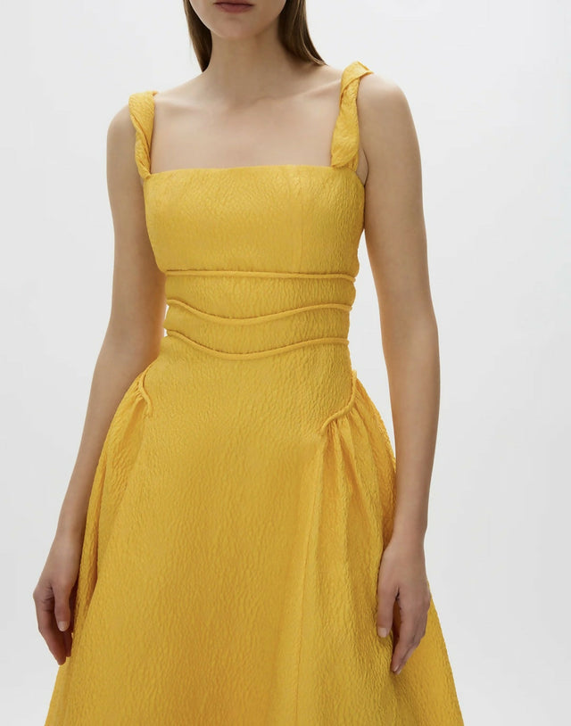 Rachel Gilbert Sophia Strap Dress Gold - Dresses