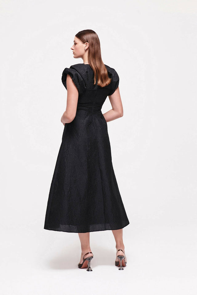 Rachel Gilbert Sophy Midi Dress in Black Size AU 12 - 12 / Black - Dresses