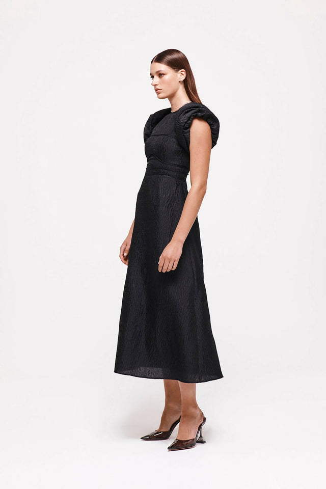 Rachel Gilbert Sophy Midi Dress in Black Size AU 12 - 12 / Black - Dresses