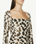 Rachel Gilbert Teddi Gown Brown 3/AU12 - 12 / Brown/White