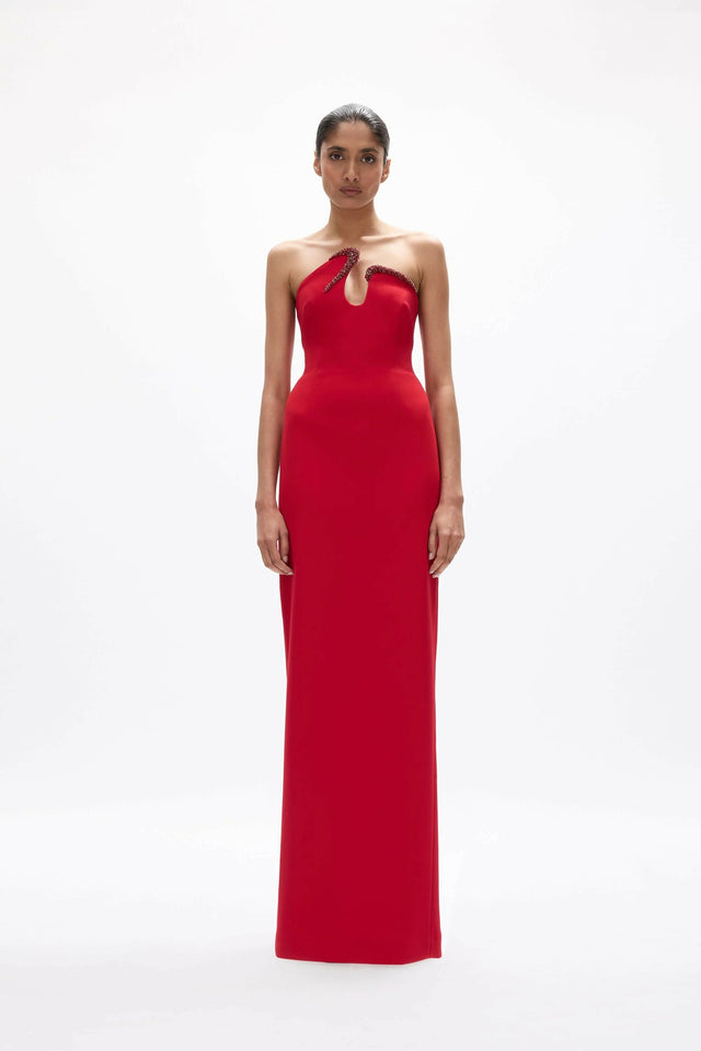Rachel Gilbert Tessa Gown in Red - 8 / Red - Dresses