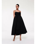 Rachel Gilbert Theo Midi Dress Black Size AU 10 - 10 / Black - Dresses