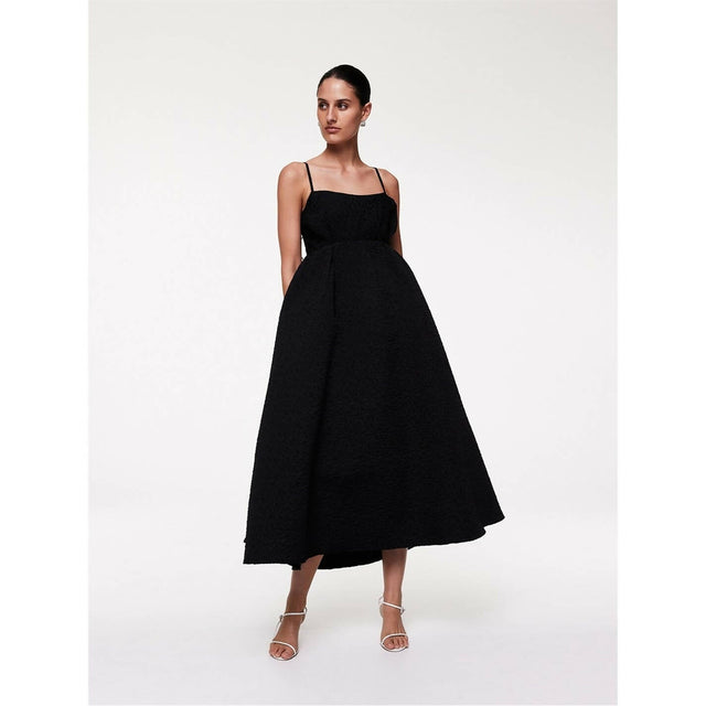 Rachel Gilbert Theo Midi Dress Black Size AU 10 - 10 / Black - Dresses
