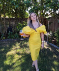 Rachel Gilbert Xavier Dress - Yellow - 8 / Yellow - Dresses