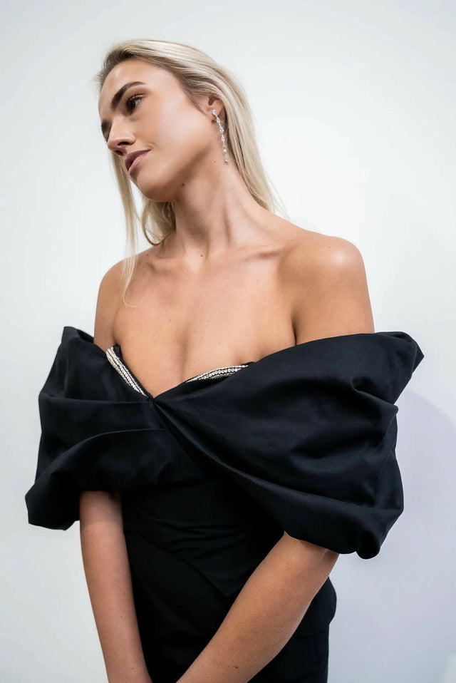 Rachel Gilbert Xavier Gown Black Dress - 12 / Black - Dresses