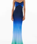 Rat and Boa Beliza Maxi Gown - 8 / Blue - Dresses