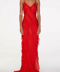 Rat and Boa Cecila Maxi Dress - 8 / Red - Dresses