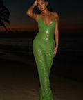 Rat and Boa Gaia Gown - 8 / Green - Dresses