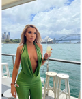 Rat and Boa Juliana Jumpsuit - 6 / Green - Jumpsuits