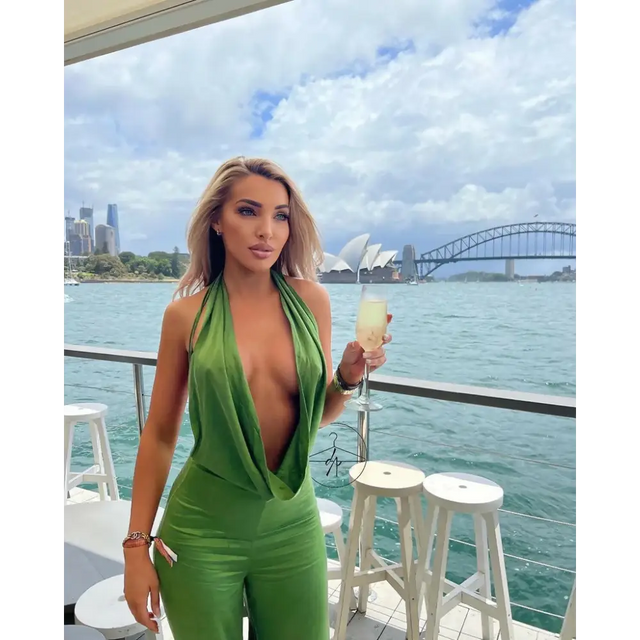 Rat and Boa Juliana Jumpsuit - 6 / Green - Jumpsuits