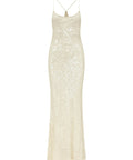 Rat and Boa Olympia Sequin Midi Dress - 8 / Cream - Dresses