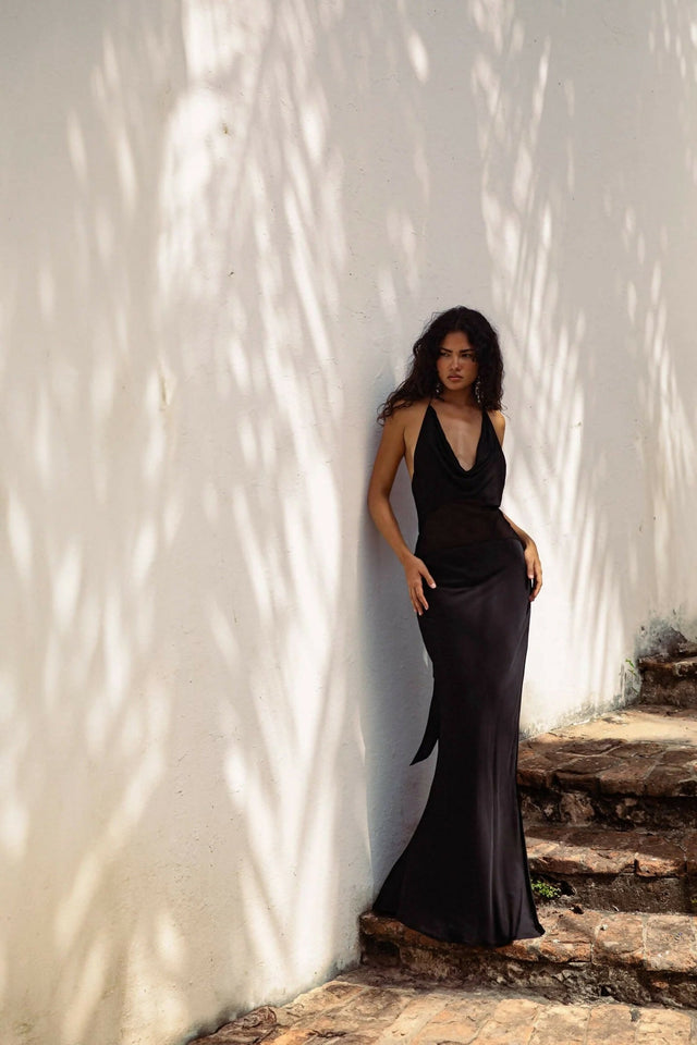 Rat and Boa Orchid Maxi Black - 8 / Black - Dresses